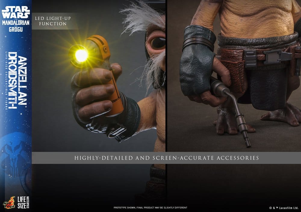 Hot Toys Star Wars The Mandalorian & Grogu Lebensgroße Anzellan Droidsmith Figur