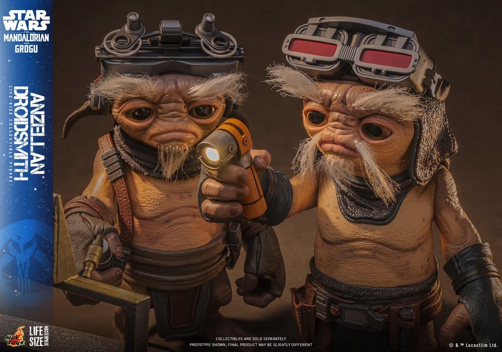 Hot Toys Star Wars The Mandalorian & Grogu Lebensgroße Anzellan Droidsmith Figur