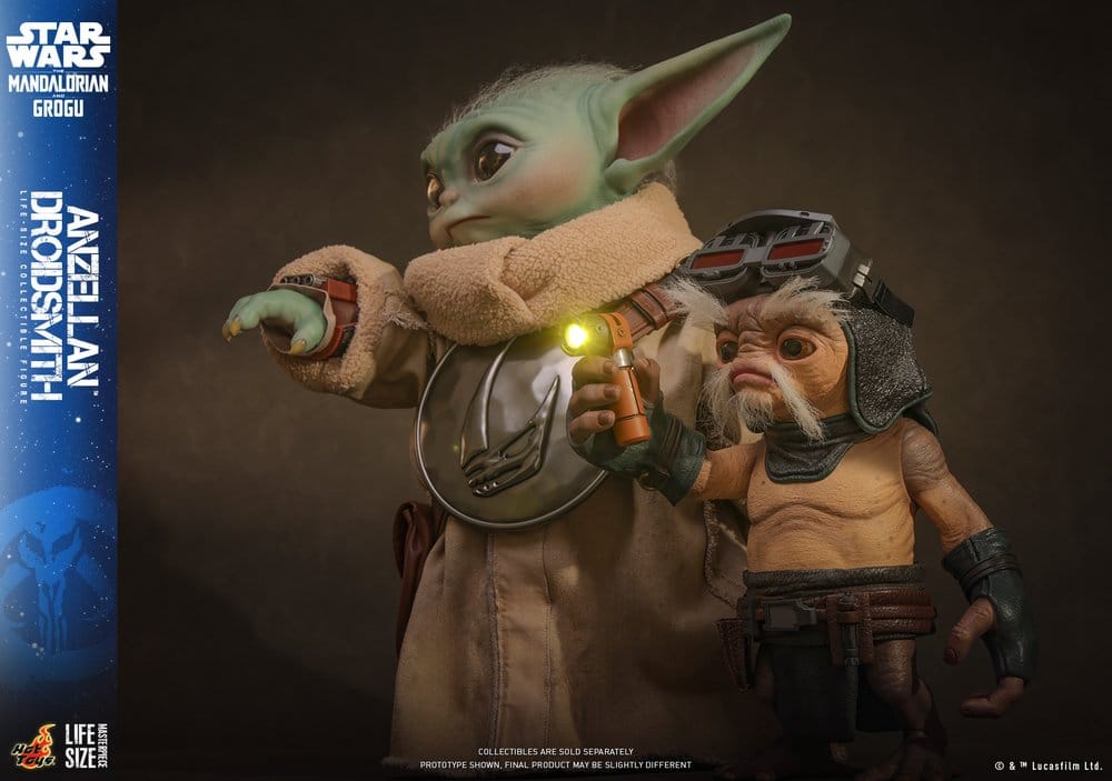 Hot Toys Star Wars The Mandalorian & Grogu Lebensgroße Anzellan Droidsmith Figur