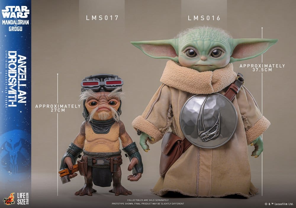 Hot Toys Star Wars The Mandalorian & Grogu Lebensgroße Anzellan Droidsmith Figur
