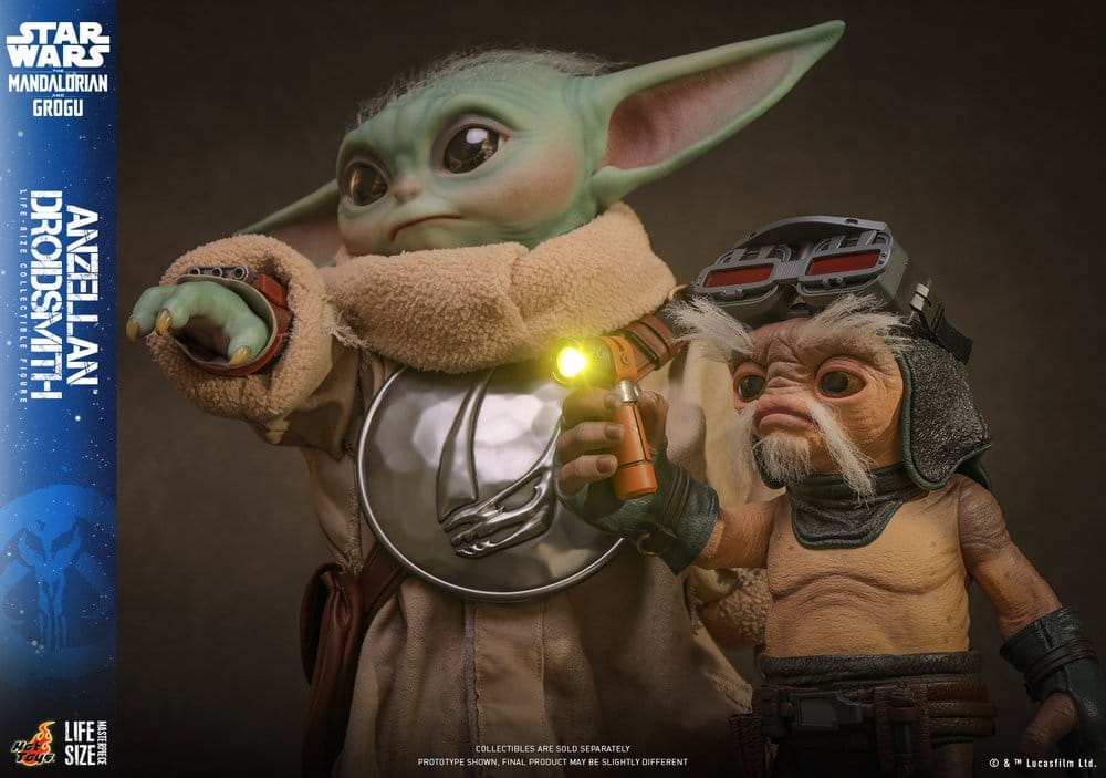 Hot Toys Star Wars The Mandalorian & Grogu Lebensgroße Anzellan Droidsmith Figur