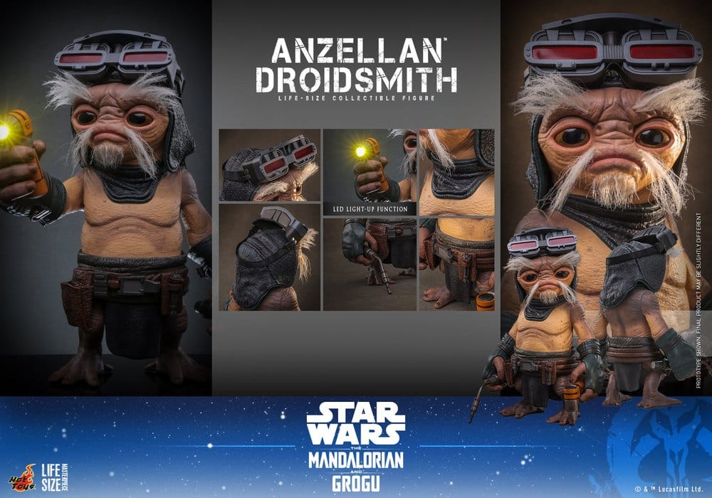 Hot Toys Star Wars The Mandalorian & Grogu Lebensgroße Anzellan Droidsmith Figur