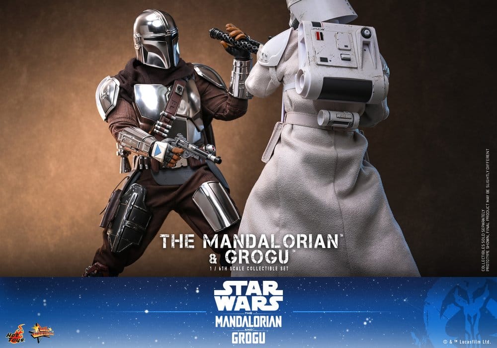 Hot Toys Star Wars: The Mandalorian & Grogu Movie Masterpiece Actionfigur 1/6 The Mandalorian and Grogu 31 cm