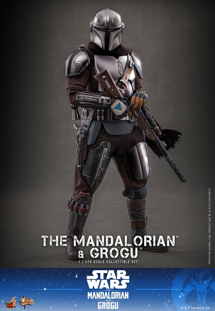 Hot Toys Star Wars: The Mandalorian & Grogu Movie Masterpiece Actionfigur 1/6 The Mandalorian and Grogu 31 cm