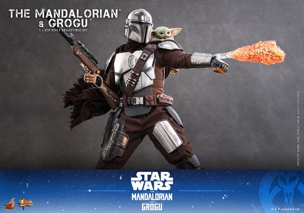 Hot Toys Star Wars: The Mandalorian & Grogu Movie Masterpiece Actionfigur 1/6 The Mandalorian and Grogu 31 cm