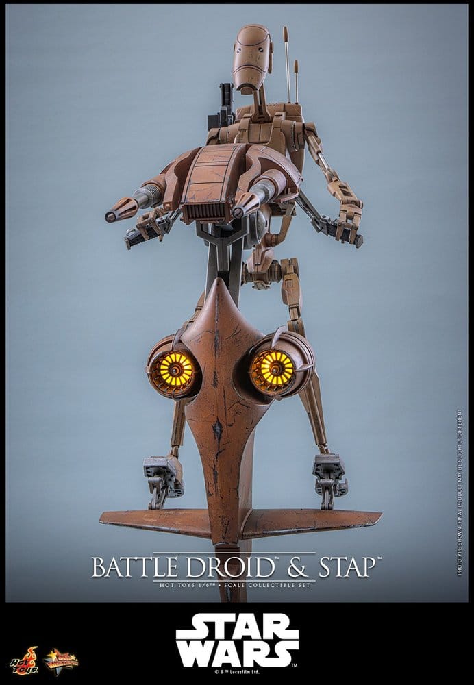 Hot Toys Star Wars The Phantom Menace Battle Droid & STAP 1/6 Actionfiguren Set