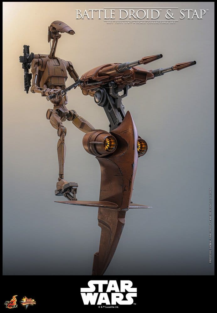 Hot Toys Star Wars The Phantom Menace Battle Droid & STAP 1/6 Actionfiguren Set
