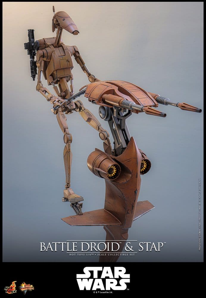 Hot Toys Star Wars The Phantom Menace Battle Droid & STAP 1/6 Actionfiguren Set