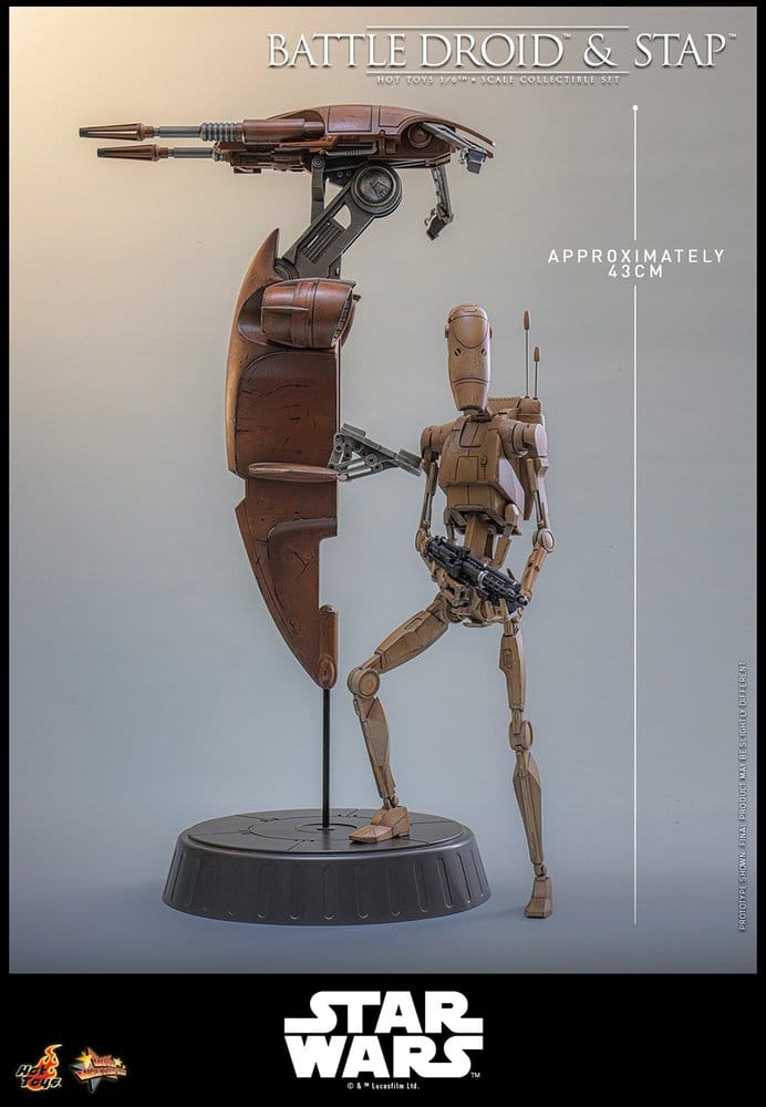 Hot Toys Star Wars The Phantom Menace Battle Droid & STAP 1/6 Actionfiguren Set