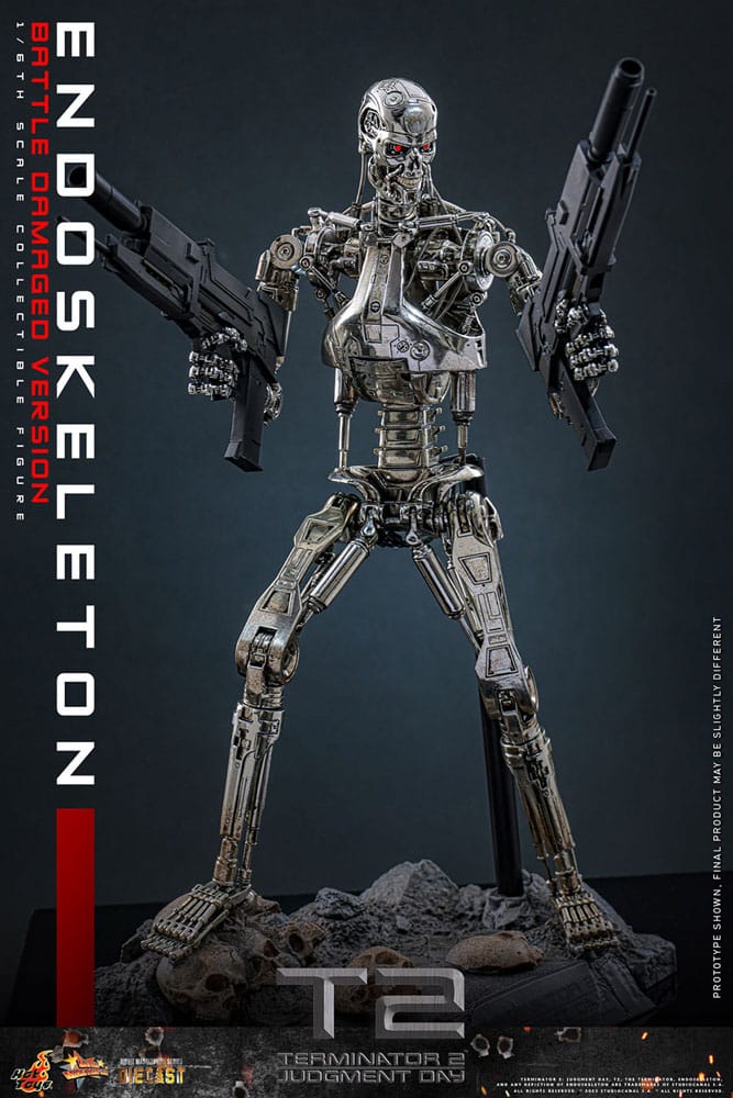 Hot Toys Terminator 2 Endoskelett Battle Damaged VersionDie-cas Movie Masterpiece Die-cast 1/6 Actionfigur