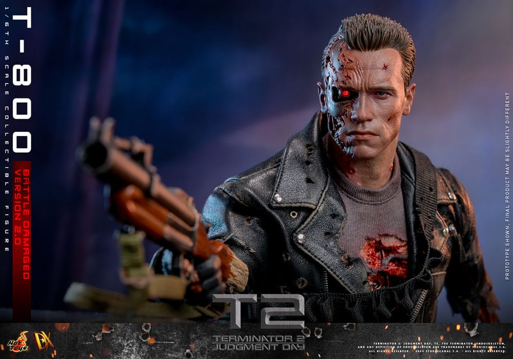 Hot Toys Terminator 2 T-800 Battle Damaged Version 2.0 1/6 Actionfigur