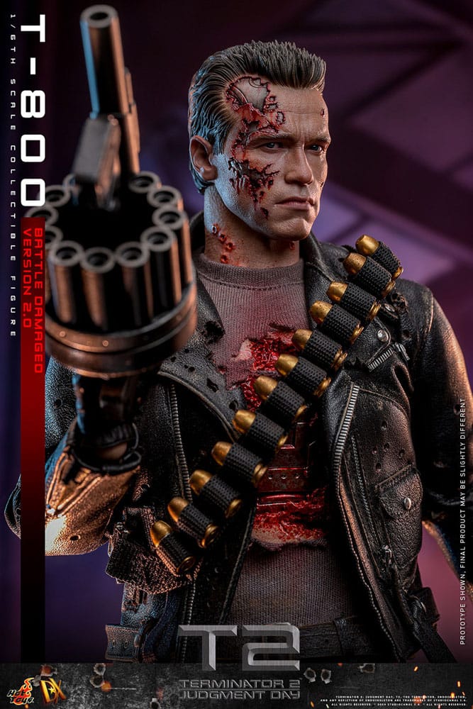 Hot Toys Terminator 2 T-800 Battle Damaged Version 2.0 1/6 Actionfigur