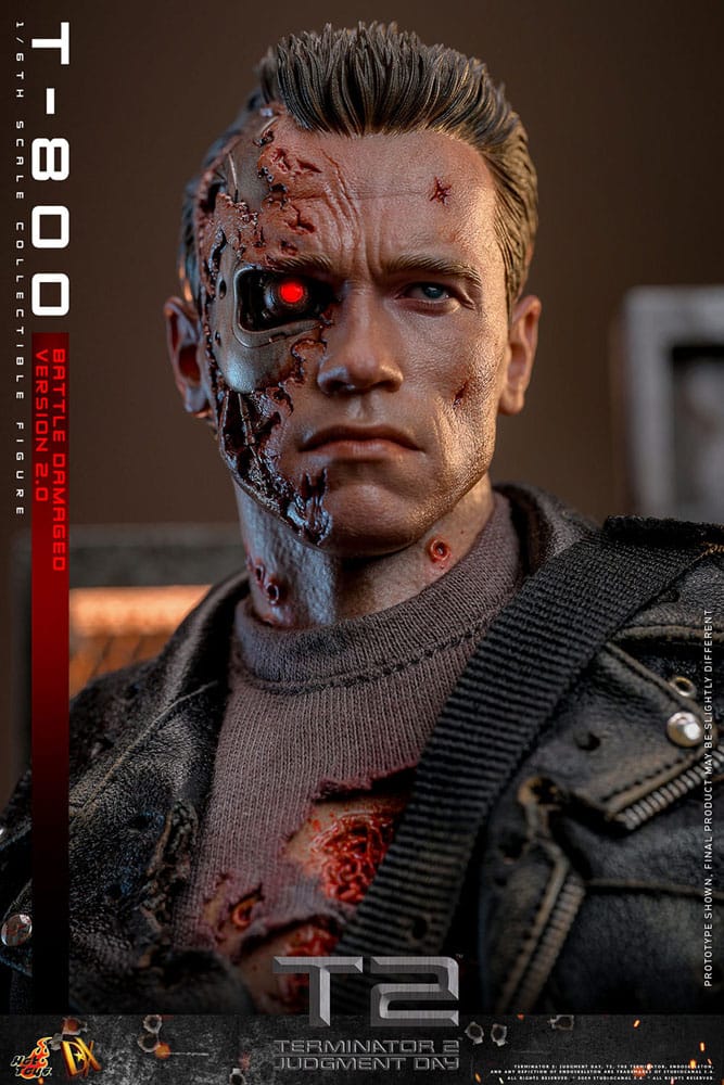 Hot Toys Terminator 2 T-800 Battle Damaged Version 2.0 1/6 Actionfigur
