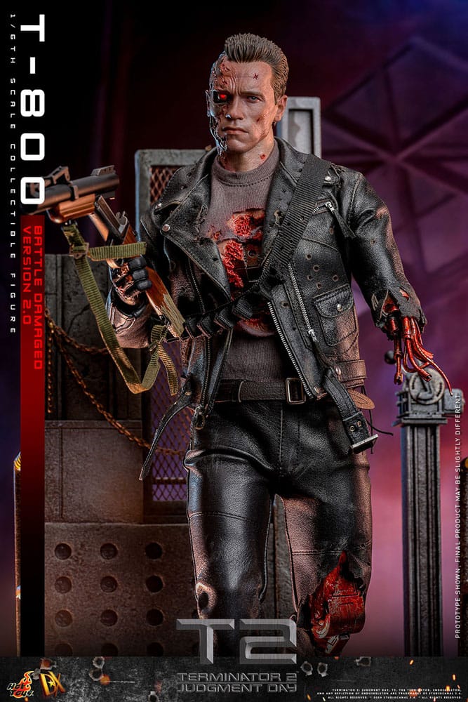 Hot Toys Terminator 2 T-800 Battle Damaged Version 2.0 1/6 Actionfigur