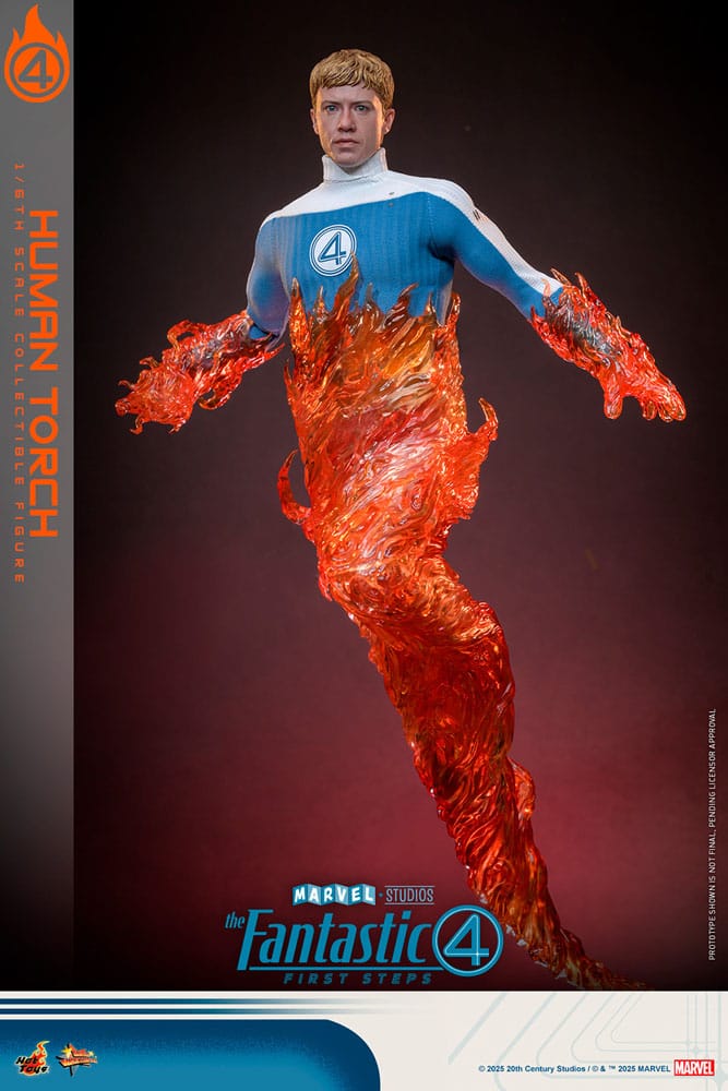 Hot Toys The Fantastic Four First Steps Human Torch Movie Masterpiece 1/6 Actionfigur