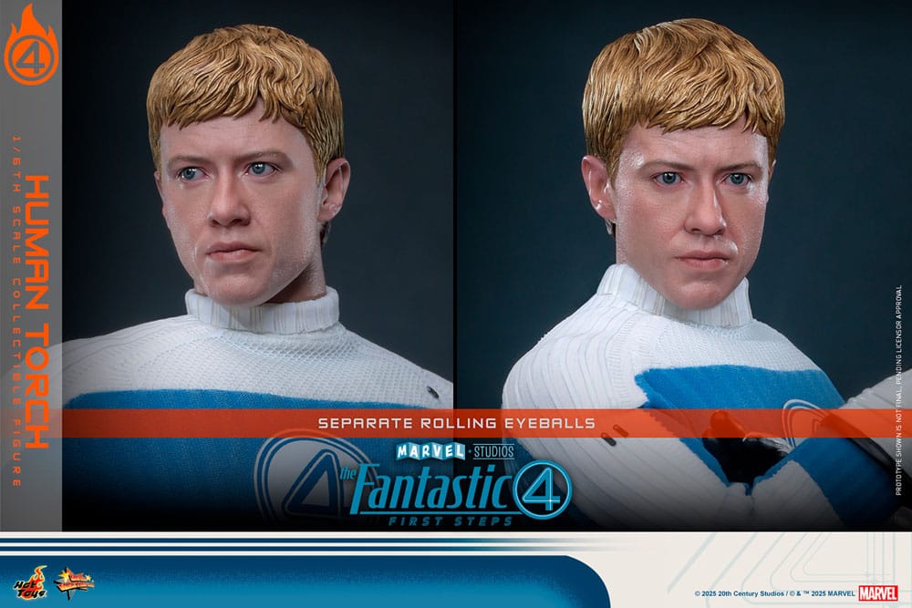 Hot Toys The Fantastic Four First Steps Human Torch Movie Masterpiece 1/6 Actionfigur