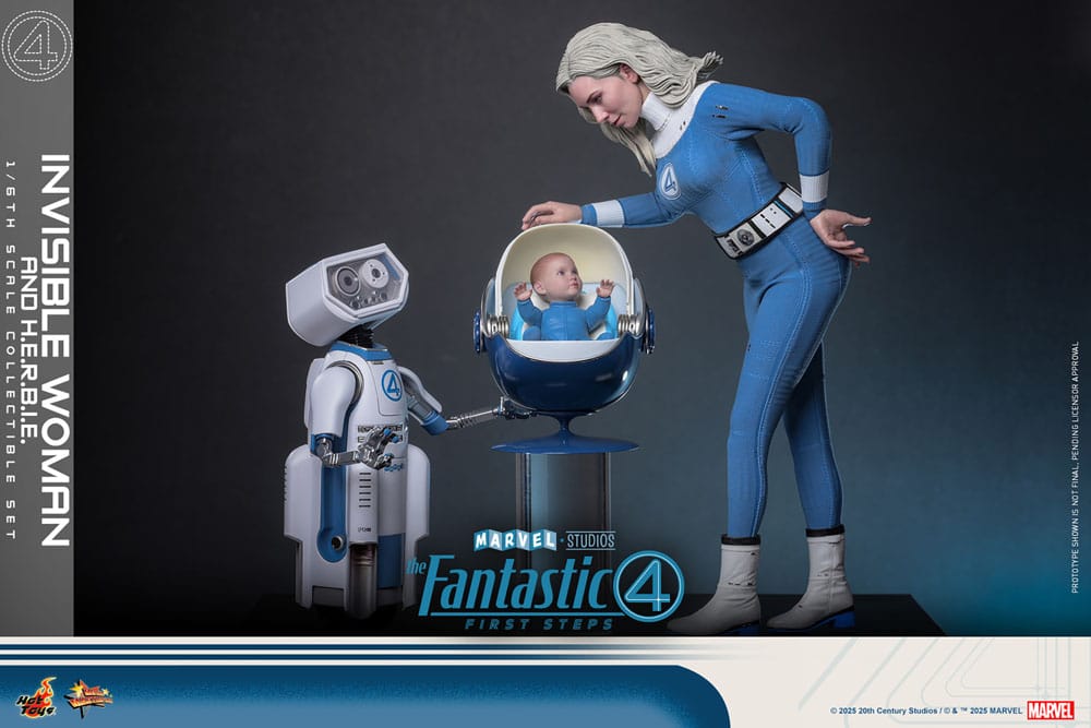 Hot Toys The Fantastic Four First Steps Invisible Woman & H.E.R.B.I.E. 1/6 Actionfiguren