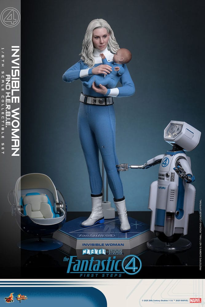 Hot Toys The Fantastic Four First Steps Invisible Woman & H.E.R.B.I.E. 1/6 Actionfiguren