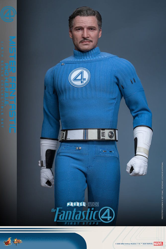 Hot Toys The Fantastic Four First Steps Mister Fantastic H.E.R.B.I.E. Movie Masterpiece 1/6 Actionfiguren 2er-Pack