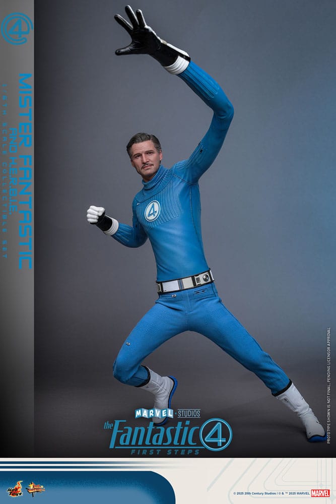 Hot Toys The Fantastic Four First Steps Mister Fantastic H.E.R.B.I.E. Movie Masterpiece 1/6 Actionfiguren 2er-Pack