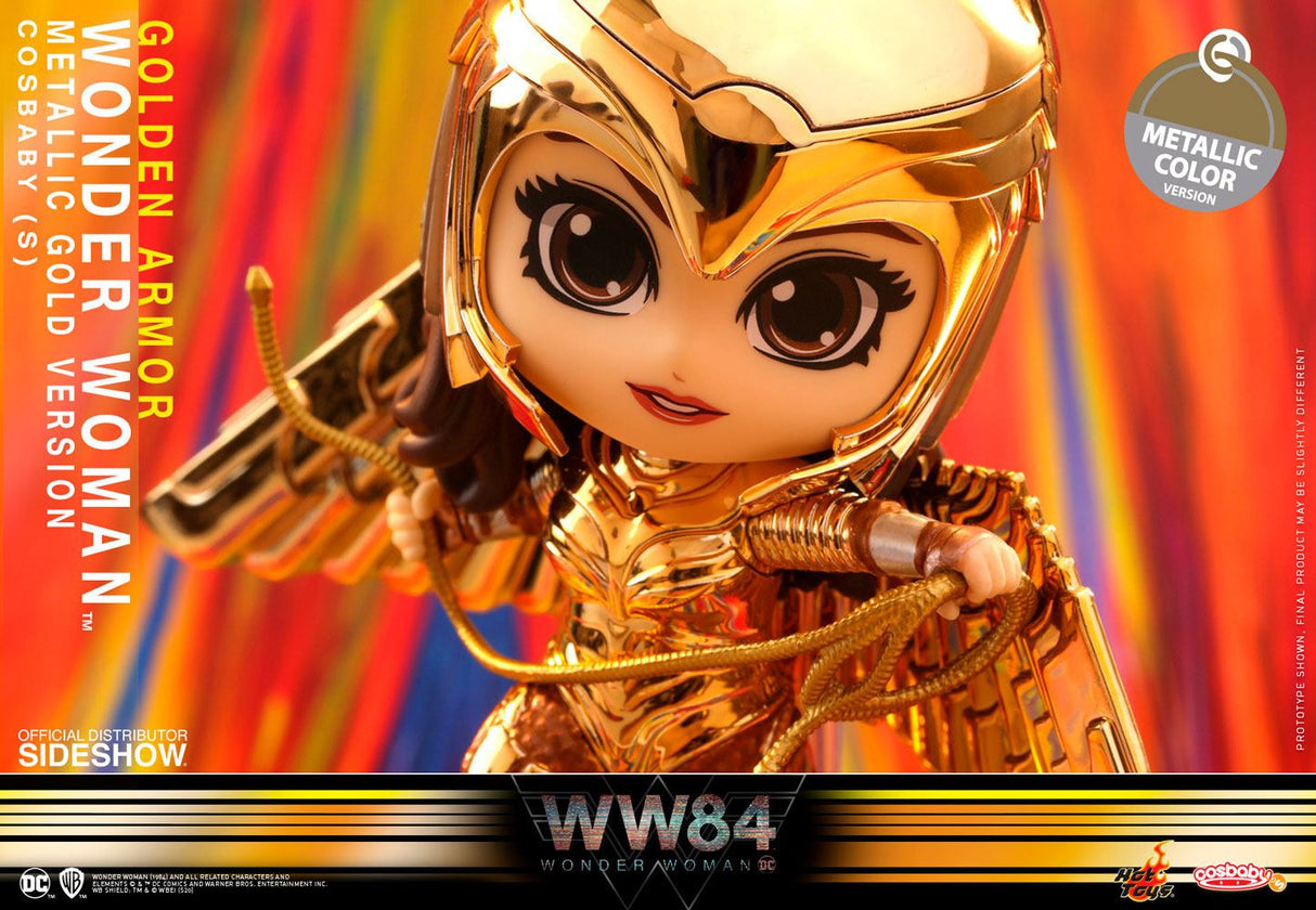 Hot Toys Wonder Woman 1984 Metallic Gold Version Cosbaby DC Vinyl Figur