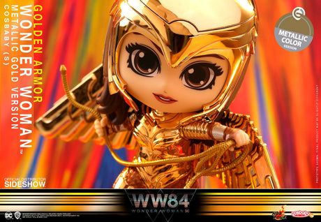 Hot Toys Wonder Woman 1984 Metallic Gold Version Cosbaby DC Vinyl Figur
