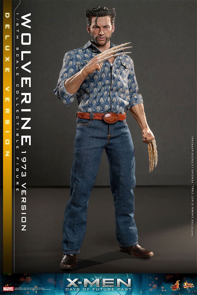 Hot Toys X-Men Zukunft ist Vergangenheit Wolverine (1973 Version) Deluxe Version 1/6 Actionfigur Movie Masterpiece 30 cm