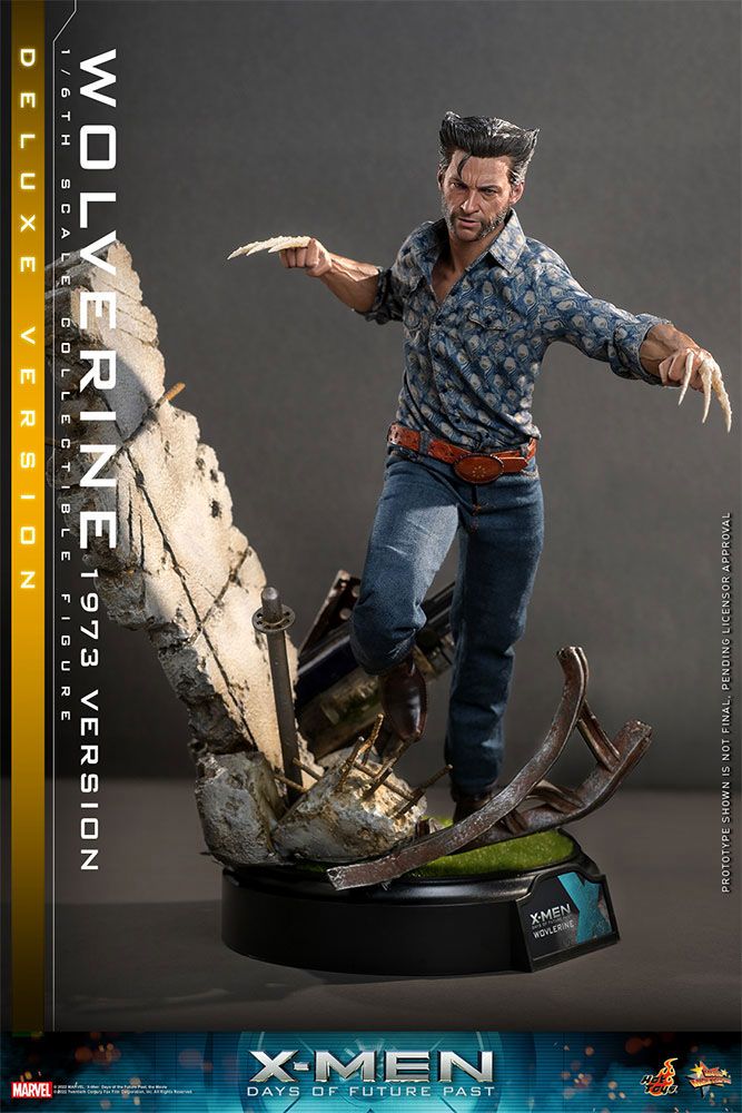 Hot Toys X-Men Zukunft ist Vergangenheit Wolverine (1973 Version) Deluxe Version 1/6 Actionfigur Movie Masterpiece 30 cm