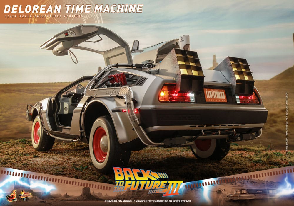 Hot Toys Zurück in die Zukunft III DeLorean Time Machine Movie Masterpiece 1/6 Fahrzeug