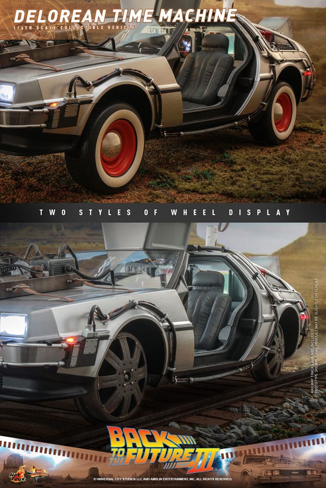Hot Toys Zurück in die Zukunft III DeLorean Time Machine Movie Masterpiece 1/6 Fahrzeug