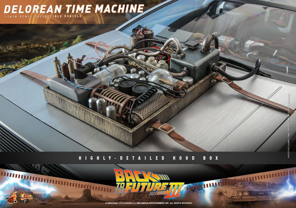 Hot Toys Zurück in die Zukunft III DeLorean Time Machine Movie Masterpiece 1/6 Fahrzeug