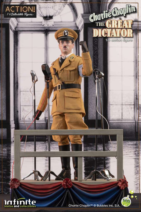 Infinite Statue / Kaustic Plastik Charlie Chaplin Great Dictator Web Exclusive Version 28 cm 1/6 Actionfigur