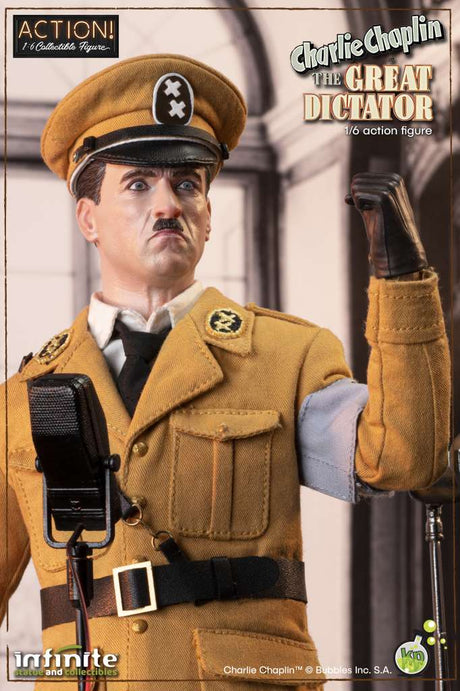 Infinite Statue / Kaustic Plastik Charlie Chaplin Great Dictator Web Exclusive Version 28 cm 1/6 Actionfigur