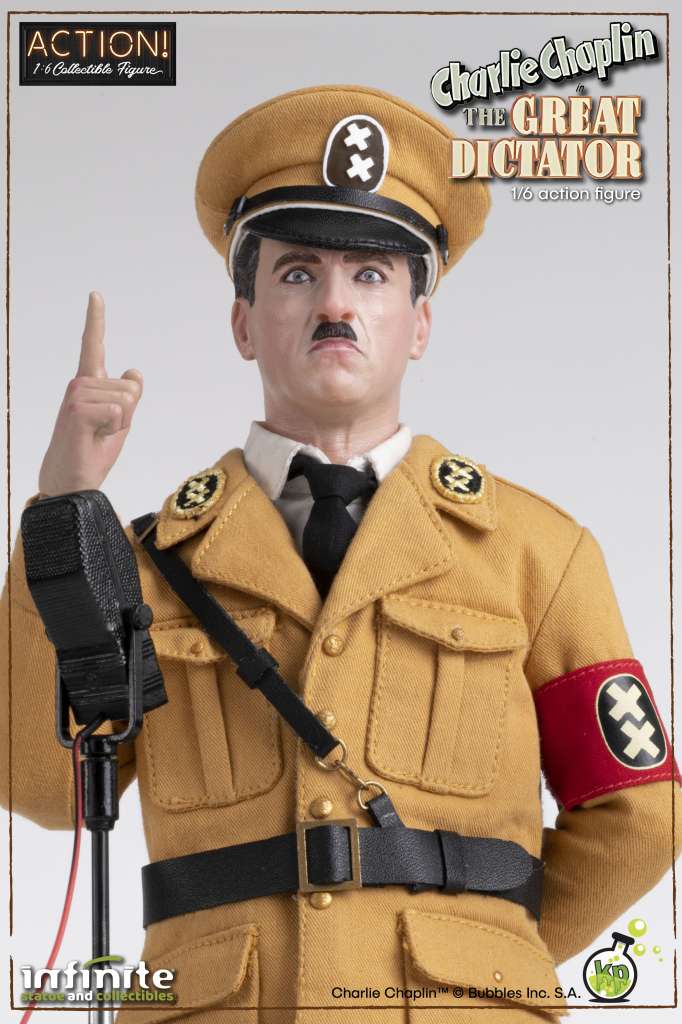 Infinite Statue / Kaustic Plastik Charlie Chaplin Great Dictator Web Exclusive Version 28 cm 1/6 Actionfigur