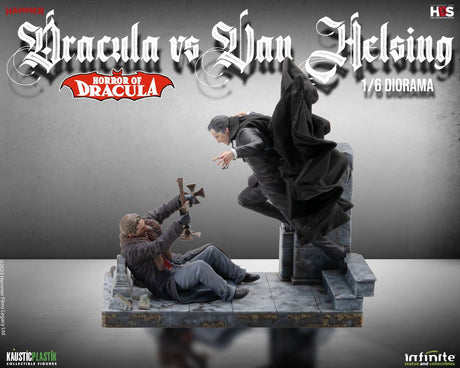 Infinite Statue / Kaustic Plastik Horror of Dracula Dracula vs Van Helsing 1/6 Diorama Statue