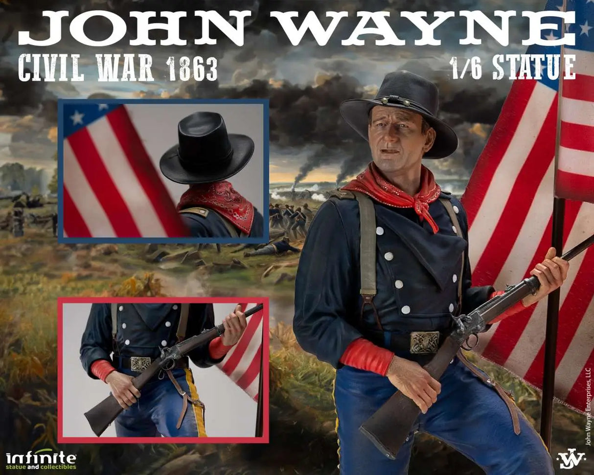 Infinite Statue / Kaustic Plastik John Wayne Civil War 1863 1/6 Statue