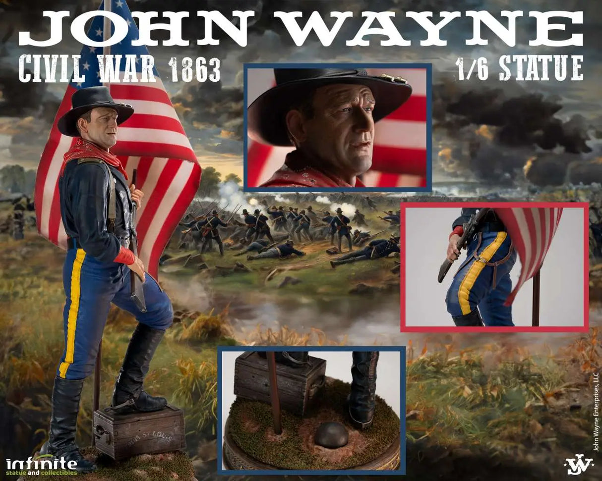 Infinite Statue / Kaustic Plastik John Wayne Civil War 1863 1/6 Statue