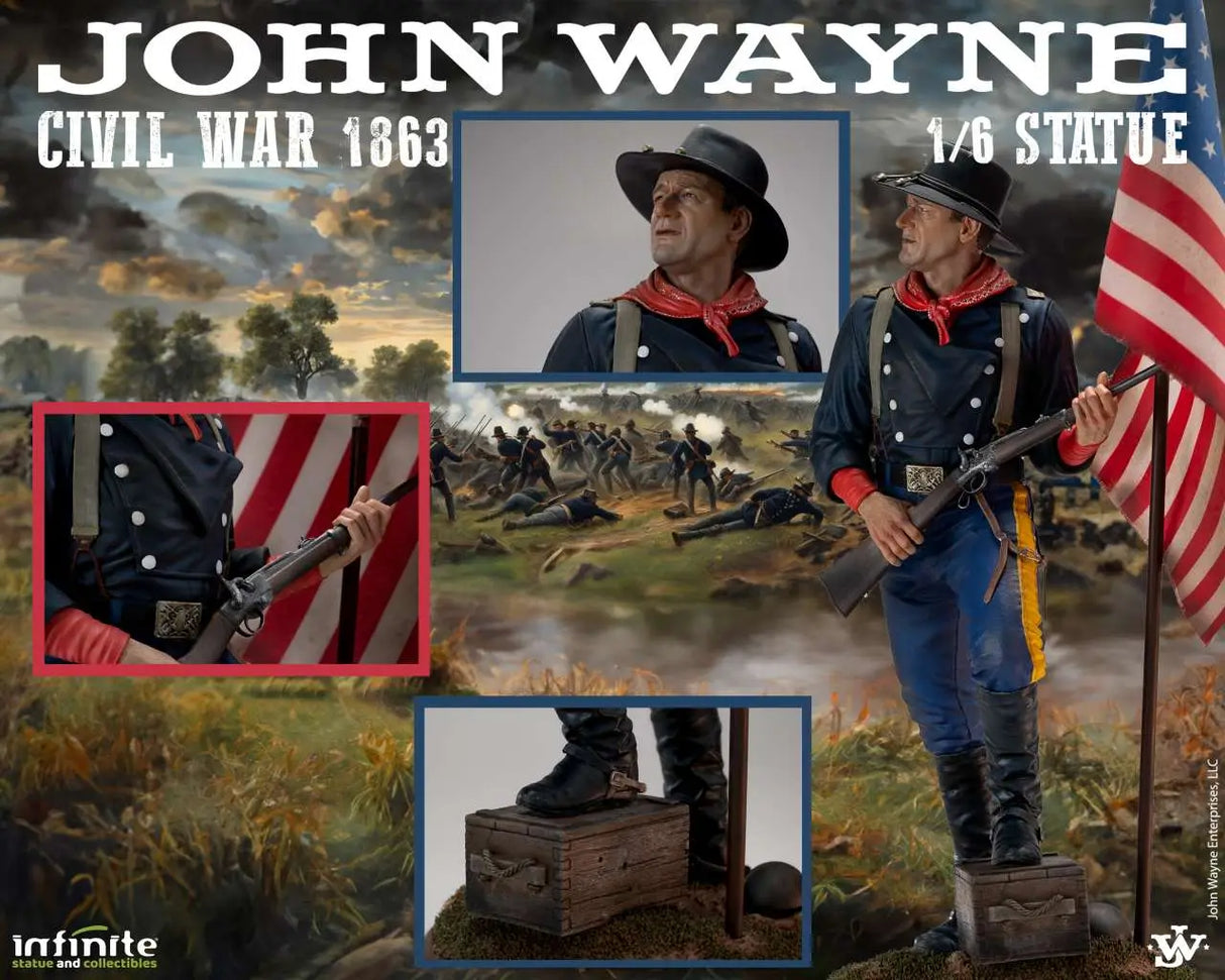 Infinite Statue / Kaustic Plastik John Wayne Civil War 1863 1/6 Statue