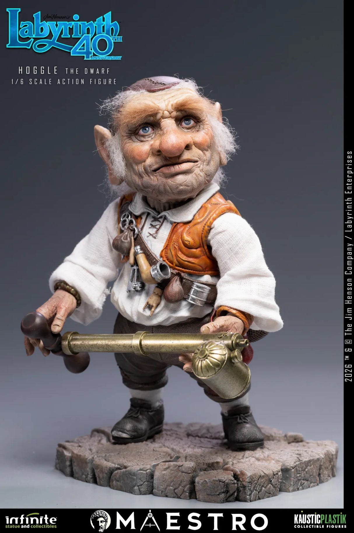 Infinite Statue / Kaustic Plastik Labyrinth Hoggle The Dwarf 1/6 Actionfigur