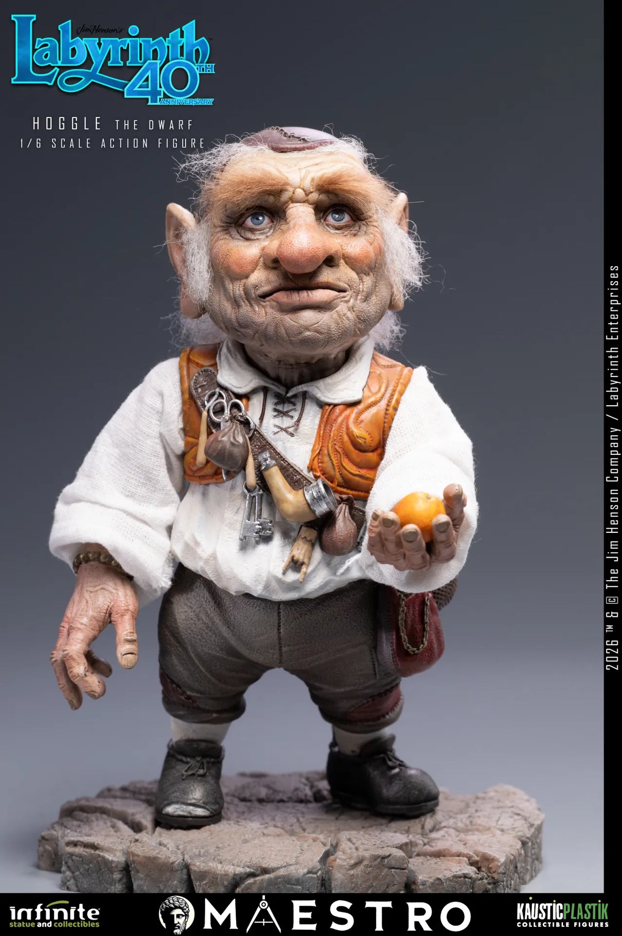 Infinite Statue / Kaustic Plastik Labyrinth Hoggle The Dwarf 1/6 Actionfigur
