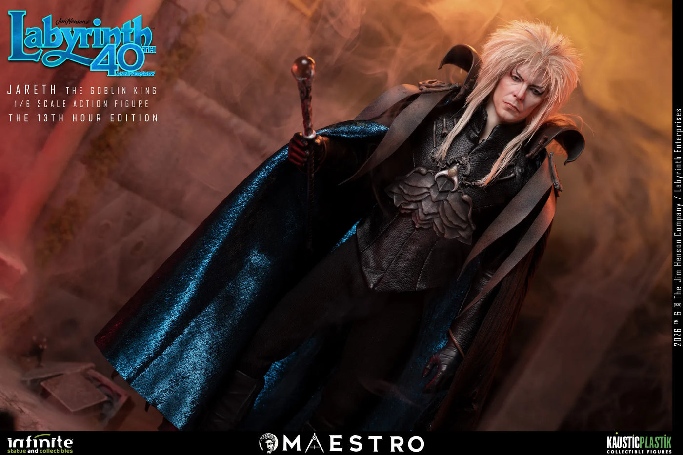 Infinite Statue / Kaustic Plastik Labyrinth Jareth The Goblin King The 13th Hour Edition 1/6 Actionfigur