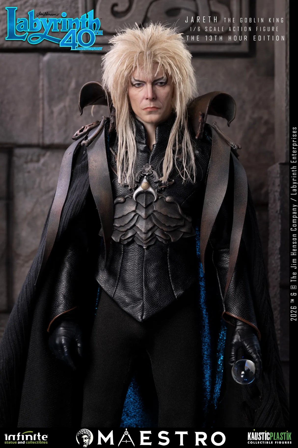Infinite Statue / Kaustic Plastik Labyrinth Jareth The Goblin King The 13th Hour Edition 1/6 Actionfigur