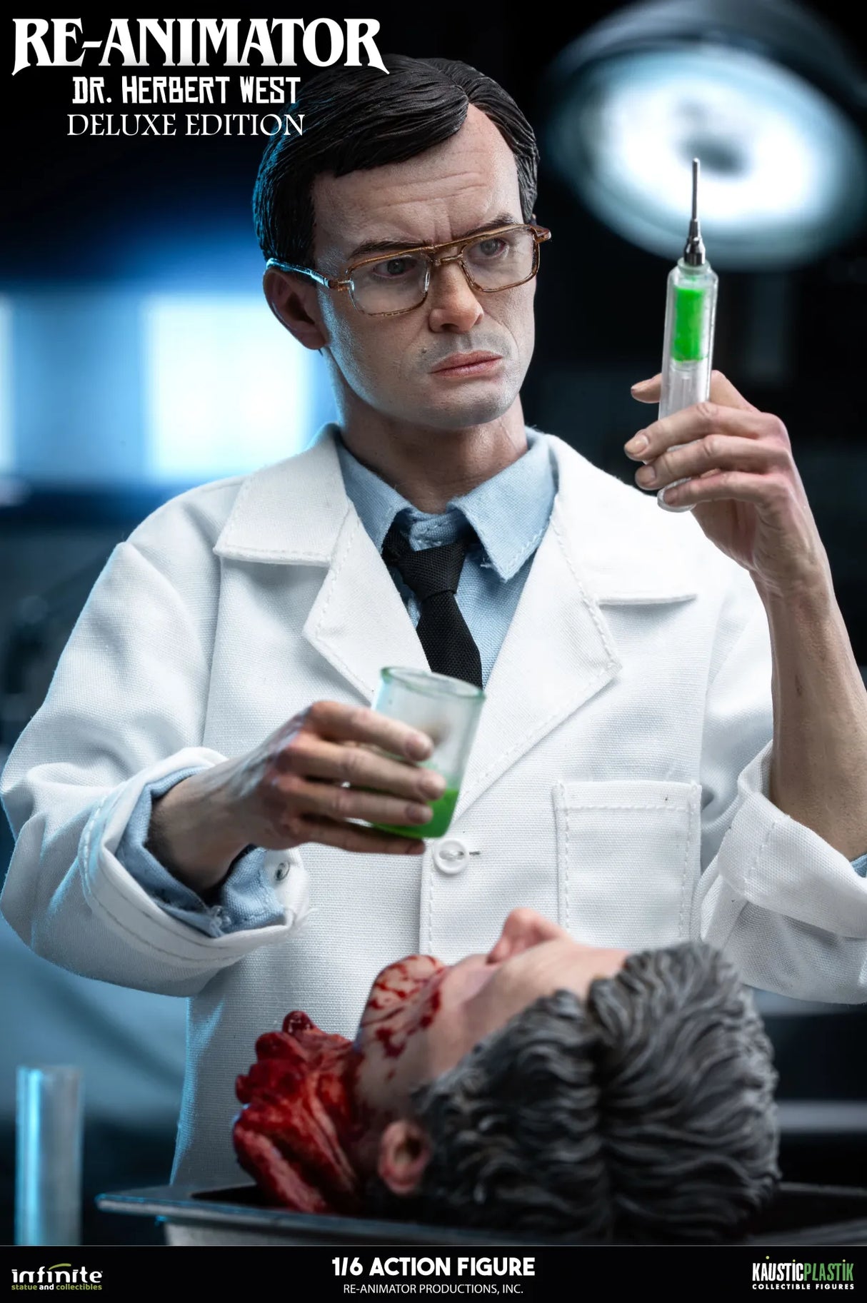 Infinite Statue / Kaustic Plastik Re-Animator Doctor Herbert West Deluxe Edition 1/6 Actionfigur