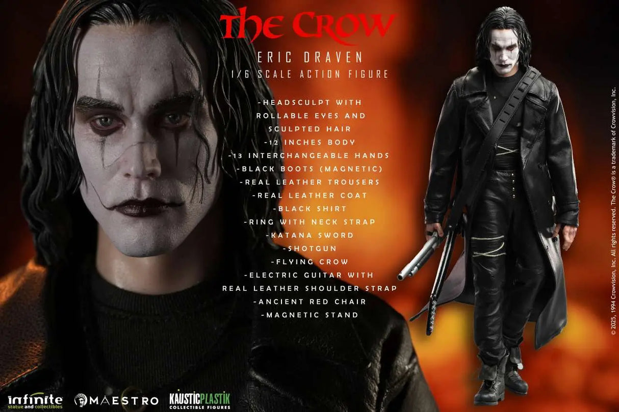 Infinite Statue / Kaustic Plastik The Crow Eric Draven Luxury Standard Edition 1/6 Actionfigur