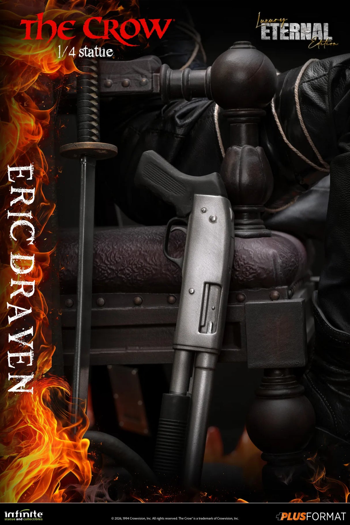 Infinite Statue / Kaustic Plastik The Crow Eric Draven Luxury Eternal Edition 1/4 Plus Format Statue