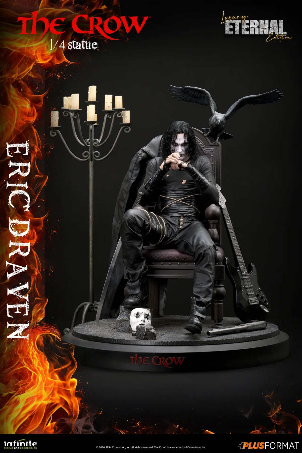 Infinite Statue / Kaustic Plastik The Crow Eric Draven Luxury Eternal Edition 1/4 Plus Format Statue