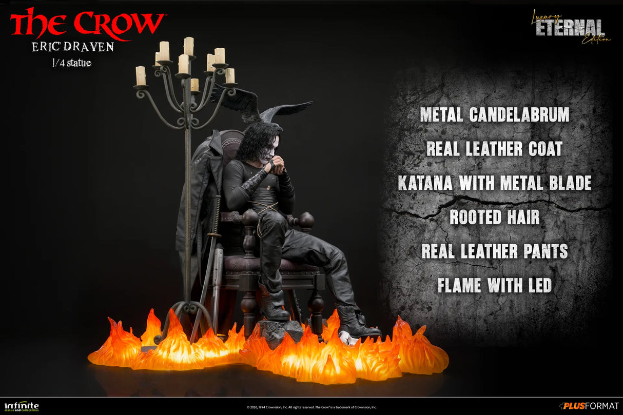 Infinite Statue / Kaustic Plastik The Crow Eric Draven Luxury Eternal Edition 1/4 Plus Format Statue