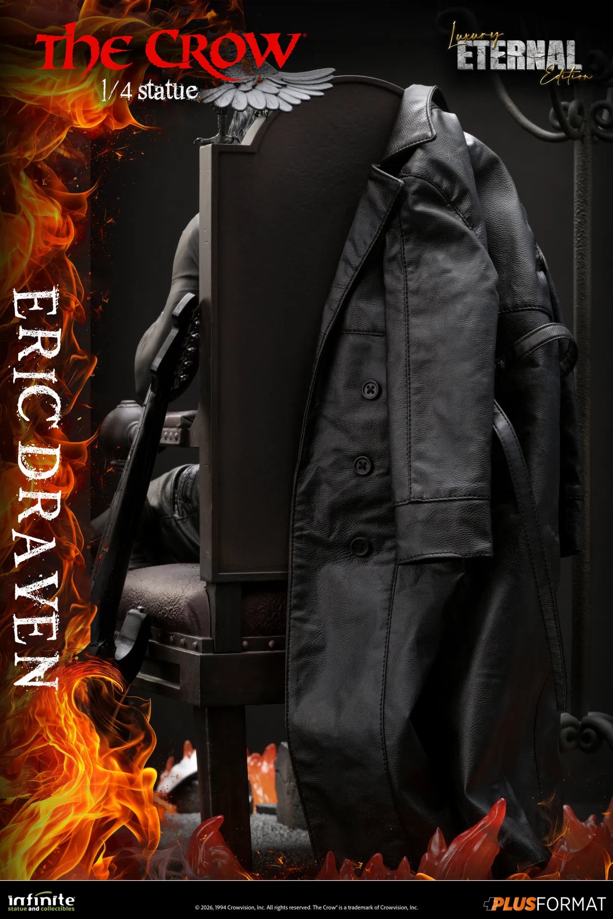 Infinite Statue / Kaustic Plastik The Crow Eric Draven Luxury Eternal Edition 1/4 Plus Format Statue