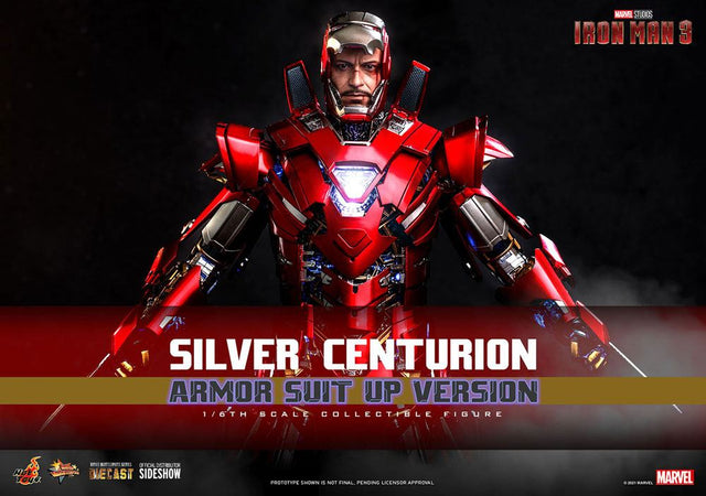 Iron Man 3 Movie Masterpiece Actionfigur 1/6 Silver Centurion (Armor Suit Up Version) 32 cm Hot Toys