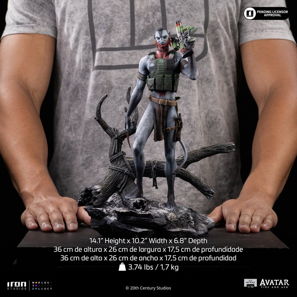 Iron Studios Avatar 3 Fire and Ash Art Miles Quaritch 1/10 Scale Statue